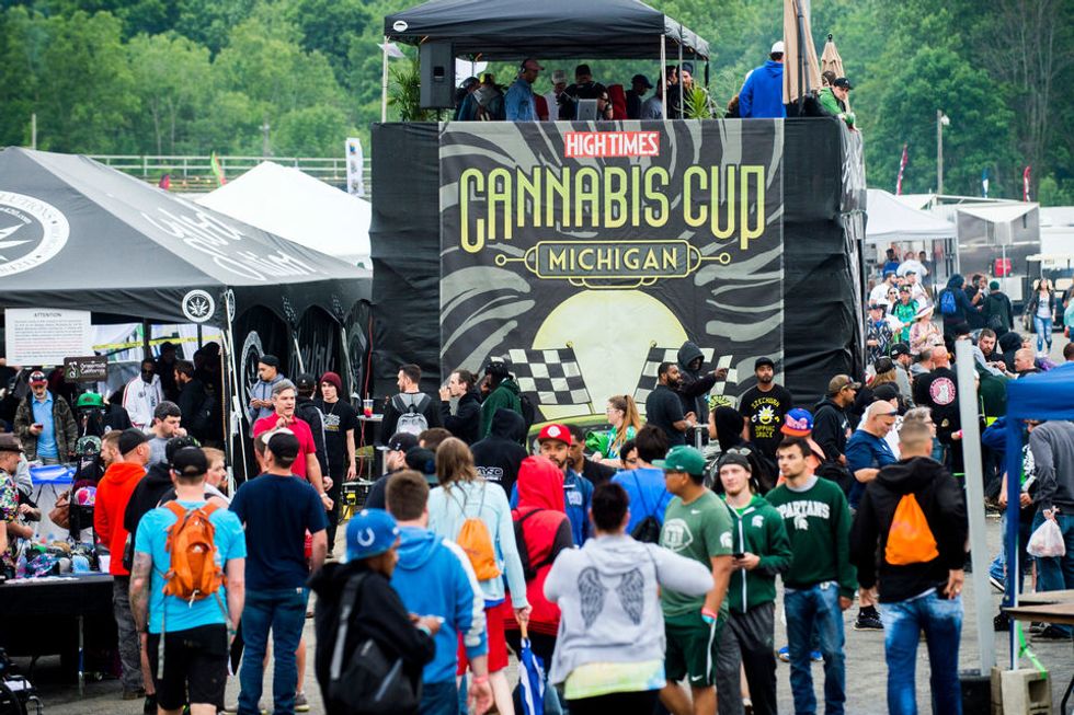 Crowd At Cannabis Cup In Michigan