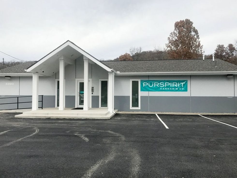 Parking Lot Of Purspirit Dispensary