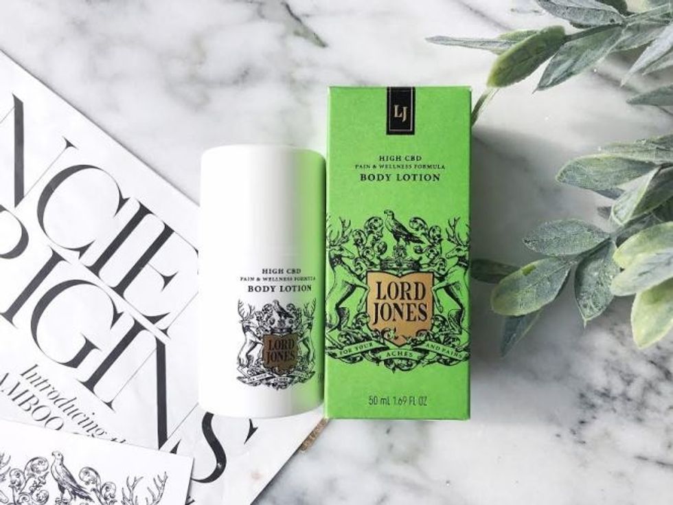 Lord Jones High CBD Body Lotion On A Table