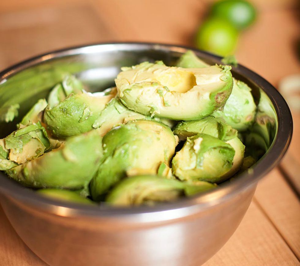 Sliced Avocados In A Bowl