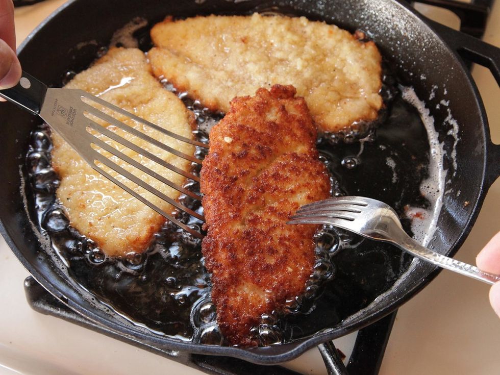 Fried Chicken Cooking On The Stove